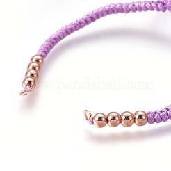 Nylon Cord Braided Bead Bracelets Making&nbsp;BJEW-F360-FRG10