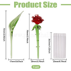 2Pcs Glass Flower Display Decorations&nbsp;AJEW-CO0001-04C