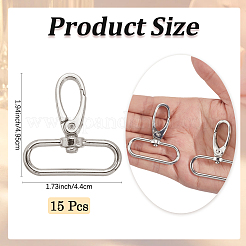 15Pcs Alloy Swivel Clasps&nbsp;FIND-GF0008-19P