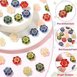 70Pcs 7 Colors Transparent Glass Beads&nbsp;GLAA-CJ0002-92
