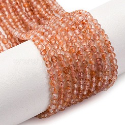 Natural Gold Sunstone Beads Strands&nbsp;G-B142-A02-2mm