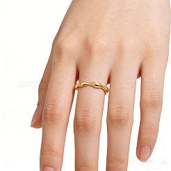Irregular Wave 304 Stainless Steel Finger Rings for Women&nbsp;ZK2917-3
