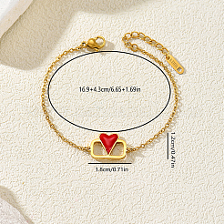 304 Stainless Steel Enamel Charm Bracelet for Women&nbsp;SV5809