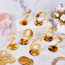 Acrylic Table Number 0~9 Sign&nbsp;AJEW-UN0003-26