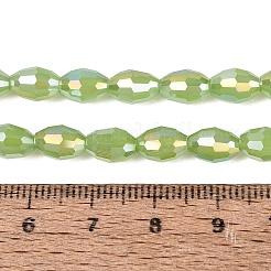 Electroplate Imitation Jade Glass Beads Strands&nbsp;GL-N002-01A-C03