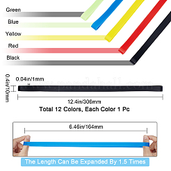 12Pcs 12 Colors Silicone Towel Bands for Beach Chairs&nbsp;AJEW-GF0006-86