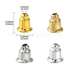 400Pcs 4 Colors Iron Bullet Ear Nuts&nbsp;IFIN-YW0003-32