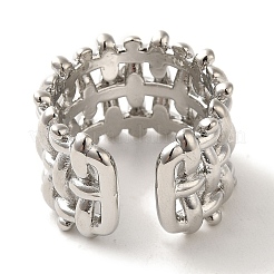 Rack Plating Brass Cuff Rings&nbsp;RJEW-H228-20P