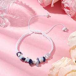 Adjustable Natural Gemstone Braided Bracelets for Women&nbsp;BJEW-JB10995-02