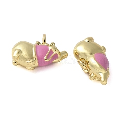 Brass Enamel Pendants&nbsp;KK-C110-20B-G