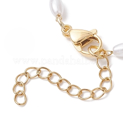 Plastic Pearl Oval Bead Link Bracelets&nbsp;BJEW-JB12603