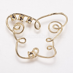 Brass Connectoe Rhinestone Settings&nbsp;LS-KK-F731-55G