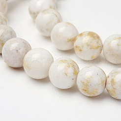 Natural Mashan Jade Beads Strands&nbsp;G-P232-01-F-8mm