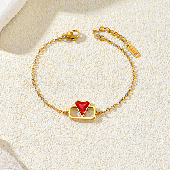 304 Stainless Steel Enamel Charm Bracelet for Women&nbsp;SV5809