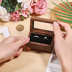 Rectangle Walnut Wood Cufflink Storage Boxes&nbsp;CON-WH0100-03