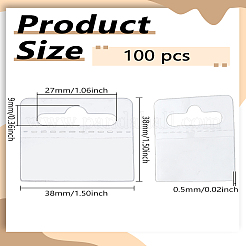 100Pcs PET Back Adhesive Slot Hole Hang Tabs&nbsp;DIY-LP0005-74