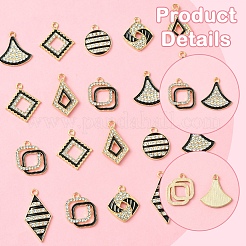28Pcs 7 Styles Alloy Enamel Pendants&nbsp;FIND-FS0003-23