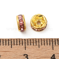 Brass Grade A Rhinestone Spacer Beads&nbsp;RSB036NF-07G