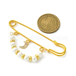 Shell Pearl & Brass Beaded Brooch&nbsp;JEWB-BR00163