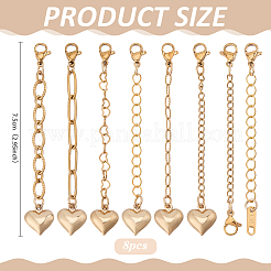 10Pcs 316L Surgical Stainless Steel & 304 Stainless Steel & Brass End with Chains&nbsp;FIND-OC00002