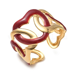 304 Stainless Steel Enamel Cuff Bangles for Women&nbsp;BJEW-F518-03A-G