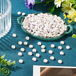 500Pcs Plating Acrylic Beads&nbsp;PACR-TADJ0001-01L