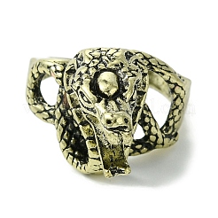 Snake Alloy Cigarette Holder Ring&nbsp;RJEW-K275-25AB