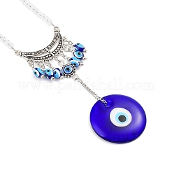 Evil Eye Alloy Lampwork Pendant Decorations&nbsp;LS-HJEW-M005-02A-AS