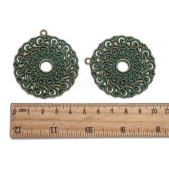 Flat Round Zinc Alloy Big Pendant&nbsp;LS-PALLOY-R065-110-FF