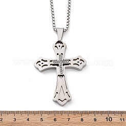 201 Stainless Steel Pendant Necklaces&nbsp;NJEW-H058-04P