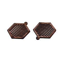 Natural Poplar Wood Pendants&nbsp;WOOD-N016-40