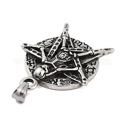 Retro 304 Stainless Steel Big Pendants&nbsp;STAS-I205-38AS-06