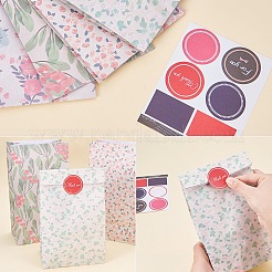 Flowers Floral Paper Gift Bag&nbsp;CARB-WH0001-01