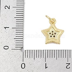 Brass Micro Pave Cubic Zirconia Pendants&nbsp;KK-Q028-39G