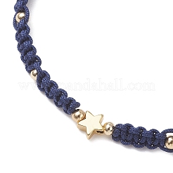 3Pcs Brass Beads Braided Bead Bracelets for Women&nbsp;BJEW-JB13223