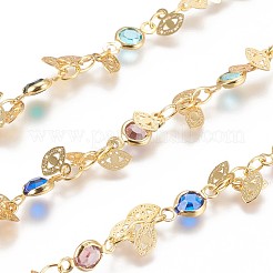 3.28 Feet Brass Handmade Beaded Chains&nbsp;X-CHC-I031-14G