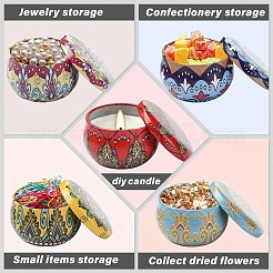 12Pcs 12 Styles Printed Tinplate Boxes&nbsp;CON-YWC0001-09