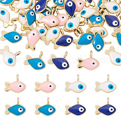 40Pcs Alloy Enamel Charms&nbsp;ENAM-PJ0001-15
