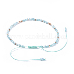 (Jewelry Parties Factory Sale)Adjustable Nylon Thread Braided Beads Bracelets&nbsp;BJEW-JB04374-05