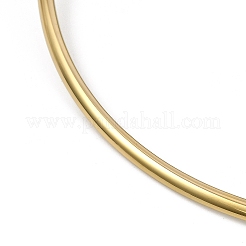 PVD Vacuum Plating 202 Stainless Steel Wire Choker Necklaces with Clasps&nbsp;NJEW-H011-10G