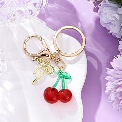4Pcs 4 Styles Fruit Acrylic/Resin Pendant Keychain&nbsp;KEYC-JKC01196