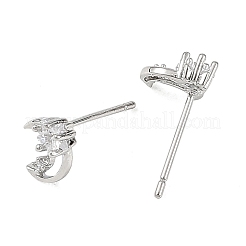 SHEGRACE Brass Micro Pave Cubic Zirconia Stud Earrings&nbsp;XGRQ4N495-709P