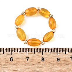 Natural Amber Finger Rings for Women&nbsp;RJEW-JR01087-02
