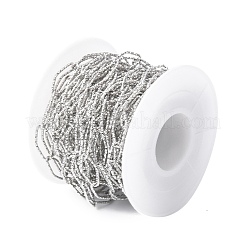 Tarnish Resistant 304 Stainless Steel Textured Horse Eye Link Chains&nbsp;CHS-I020-01B-P