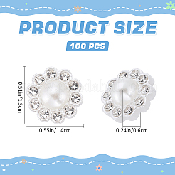 100Pcs Resin Imitation Pearl Cabochons&nbsp;RESI-GF0001-11