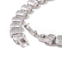 Clear Cubic Zirconia Tennis Bracelet&nbsp;BJEW-E015-02P