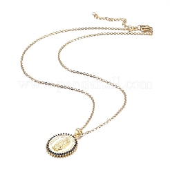 Brass Micro Pave Cubic Zirconia Pendant Necklaces&nbsp;NJEW-H100-01