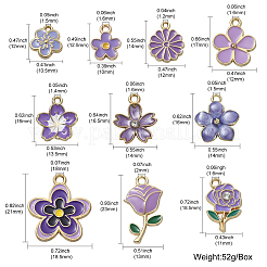 40Pcs 10 Style Alloy Enamel Pendants&nbsp;ENAM-CJ0005-70