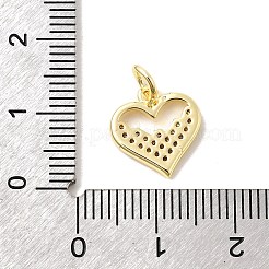 Brass Micro Pave Cubic Zirconia Charms&nbsp;KK-C139-25C-G