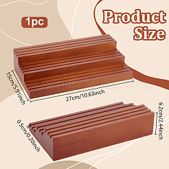 3-Tier Wooden Slotted Display Riser Coin Holder&nbsp;WOCR-WH0004-030